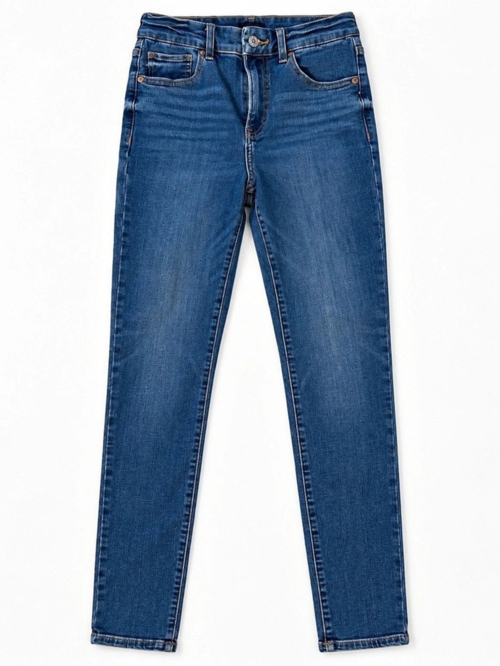 Express Skinny High Rise 4-Way Hyper Stretch High Rise Skinny Jeans Blue Size